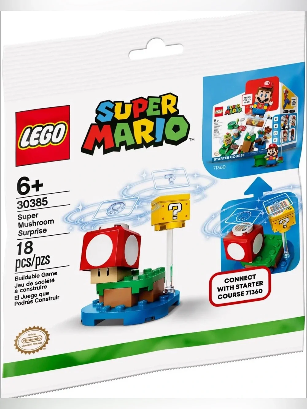 LEGO Mario Super Mario Mushroom Surprise Expansion Set 30385 Polybag (Retired)